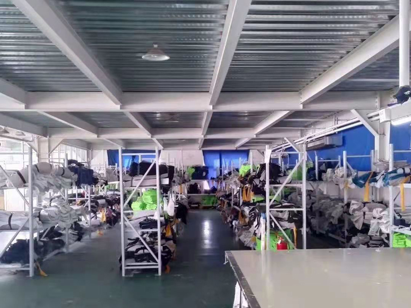 Down jacket production site