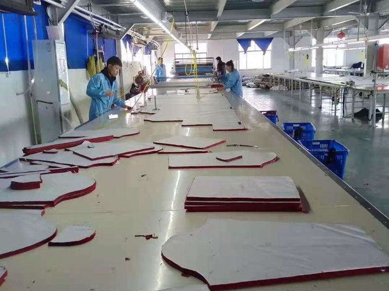 Down jacket production site