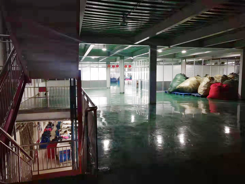 Down jacket production site